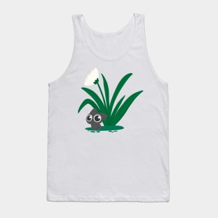 Cat under flowering plant Tank Top